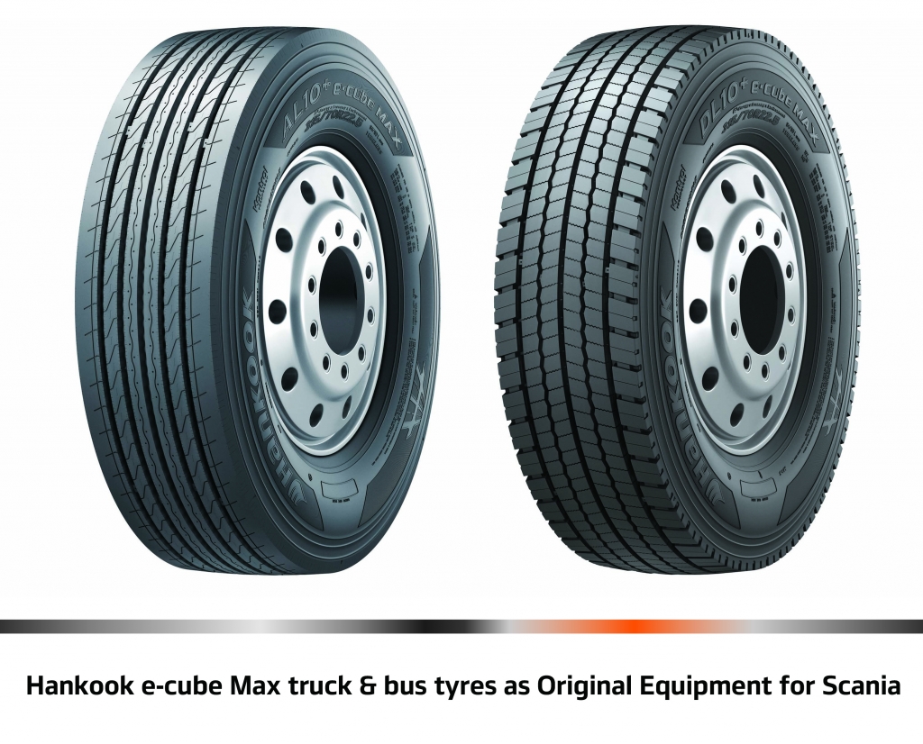 Hankook Tire as Original Equipment on Scania Trucks: Hankook e-cube MAX AL10 DL10