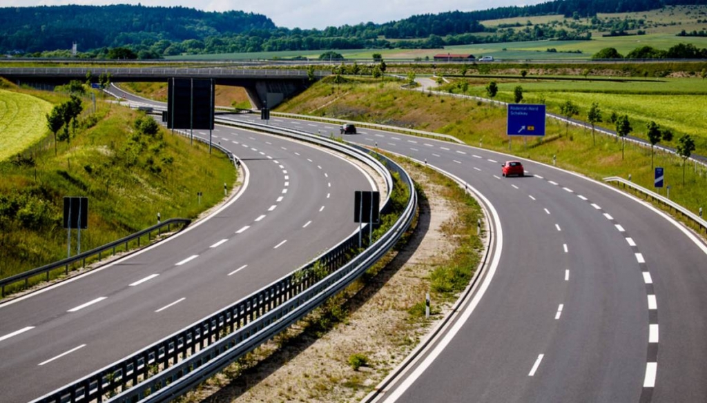 Outdoor shut of a stretch of motorway in Germany