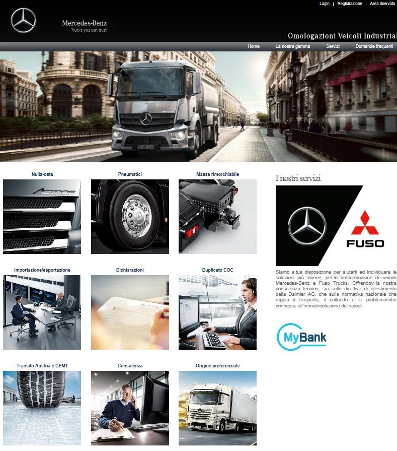 Servizio Omologazioni 4.0 Mercedes-Benz Trucks e FUSO